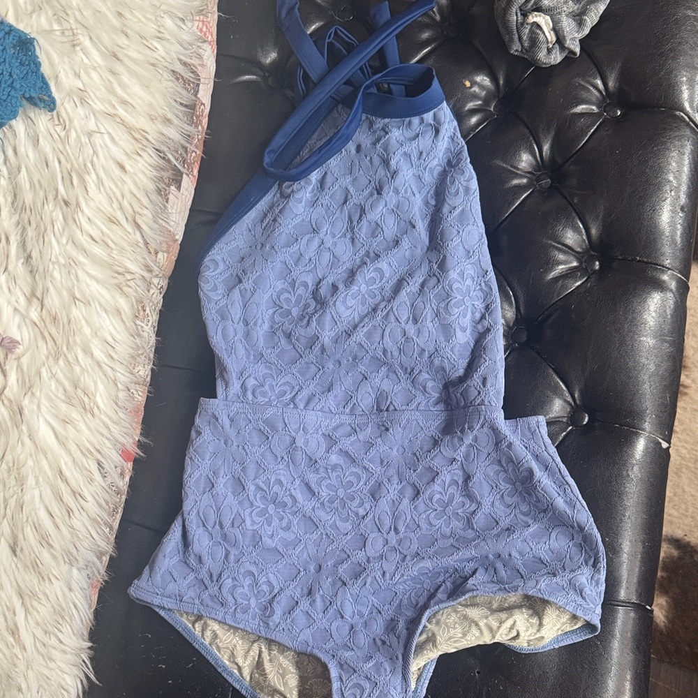 Free People Blue Halter bathing suit